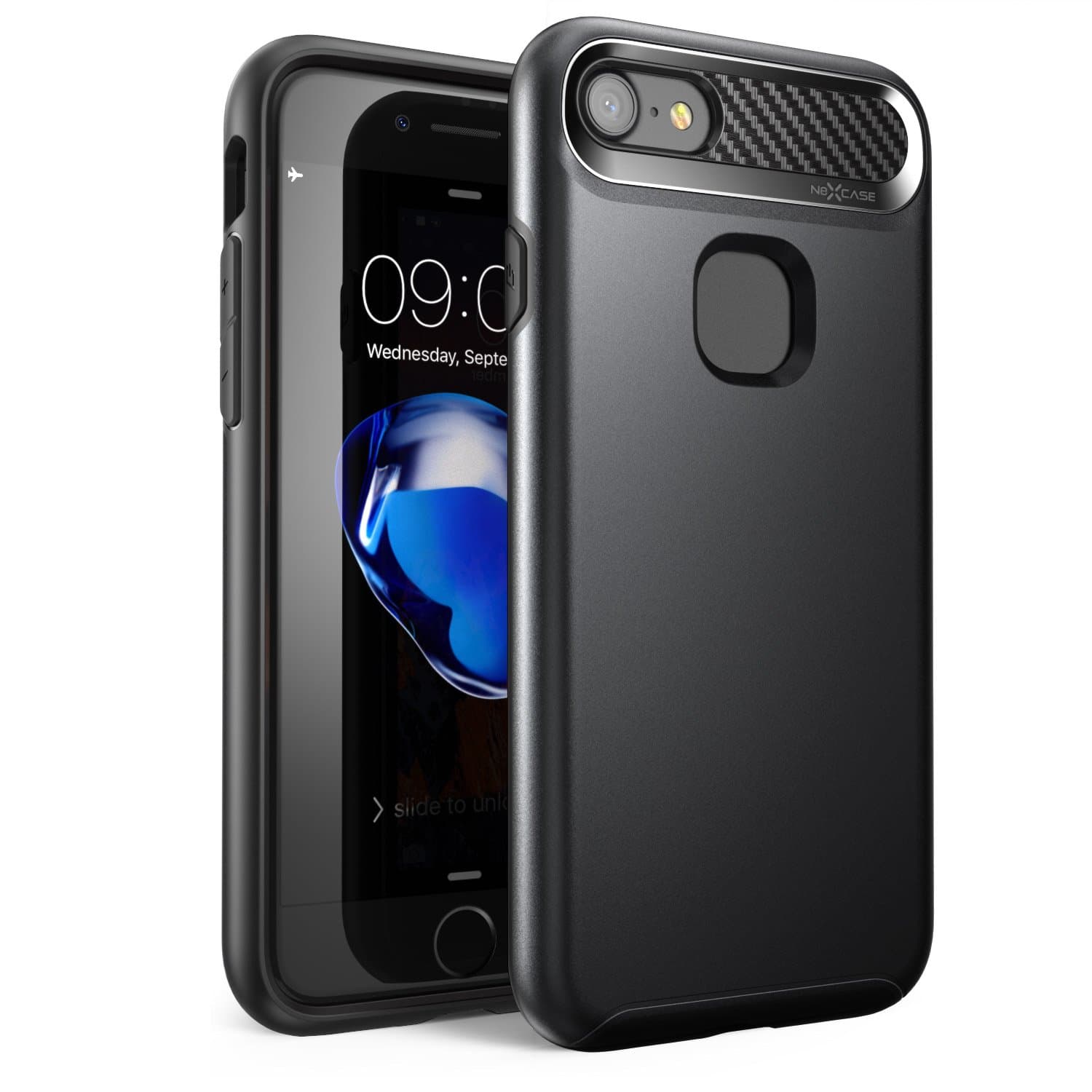 iPhone 7 Case, iPhone 8 Case ,NexCase Korona Series [Dual Layer][Ultra Slim] Hybrid TPU Hard Outter Shell Drop Protection for Apple iPhone 7 Case/iPhone 8 Case Cover (MetallicGray)