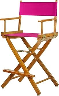 24" Director's Chair Honey Oak Frame-Magenta Canvas