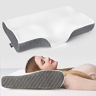 Memory Foam Pillow, Contour Cervical Orthopedic Memory Foam Pillows Supports Neck Pain and Shoulder Pain for Sleeping, Ergonomic Cervical Pillow Neck Support Pillow for Side Back (B1)