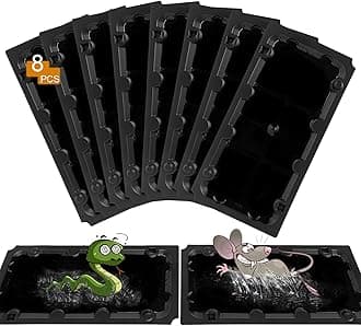 8 Pack Sticky Mouse Trap Rat Traps Indoor, Peanut Taste Pheromone Mouse Traps Indoor for Home, Glue Sticky Traps for Mice and Rats, Snake(Large Size)