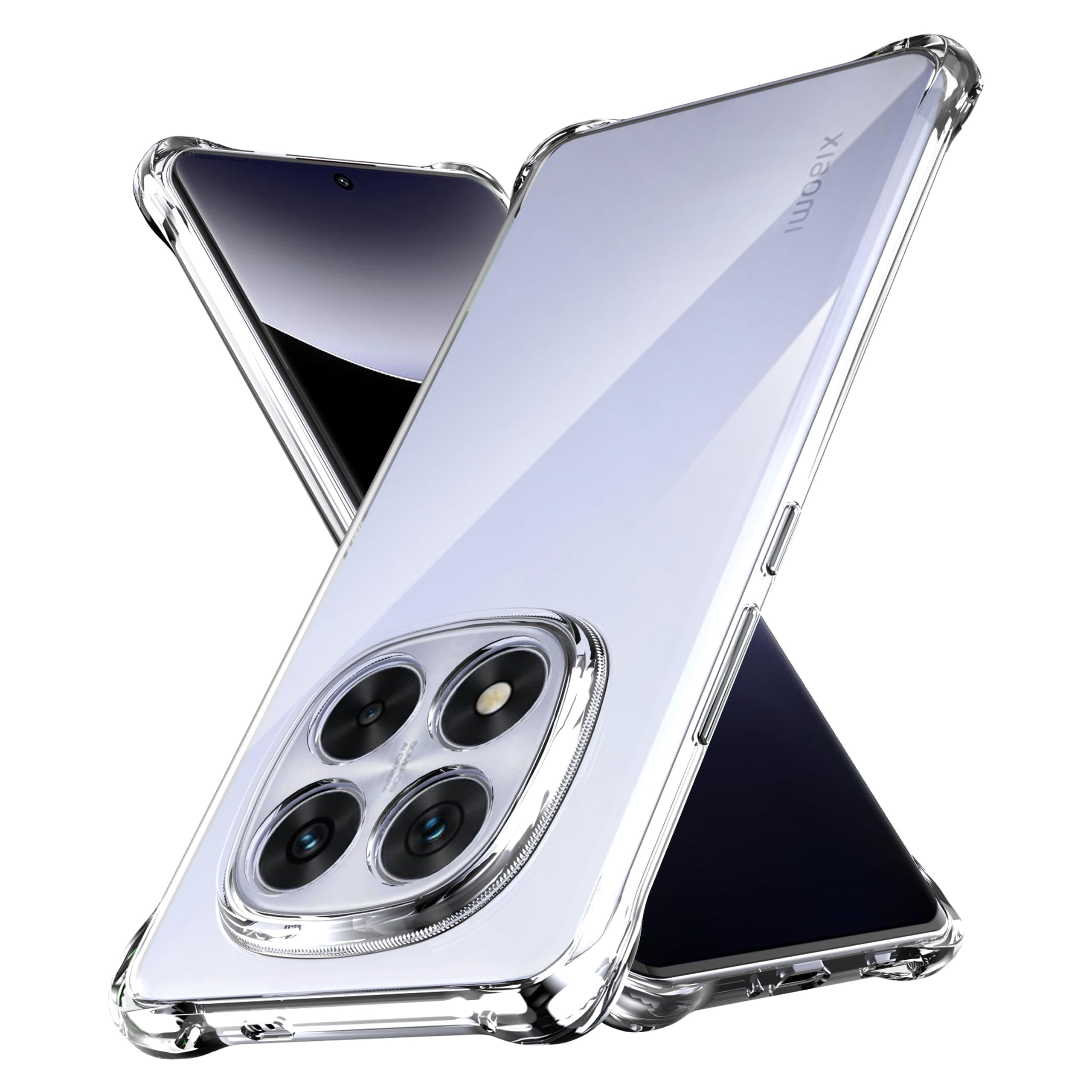 Compatible with Redmi Note 14 Pro 5G/Note 14 Pro+ 5G/Redmi Note 14 Pro Plus 5G /Xiaomi Poco X7 5G Case（Anti Yellowing） Clear Cover Phone Case.Military-Grade Shockproof.Ultra-Thin Drop-Proof