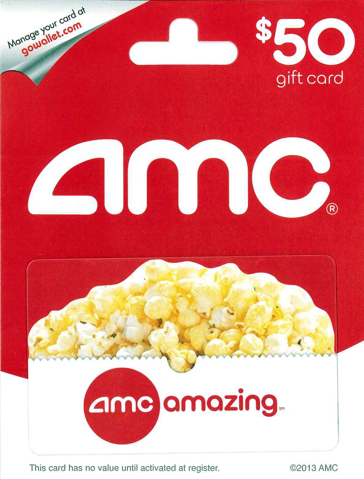 AMC Theatres Physical Gift Card