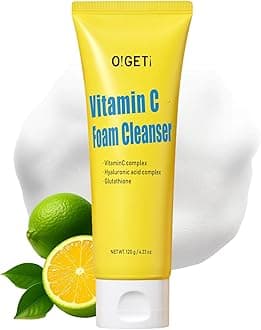 Vitamin C Daily Foam Gentle Face Cleanser - Vitalizing Pore Cleanser Moisturises Revitalises for Brighter Clearer Skin - 120g, 4.23 Ounce (Pack of 1)