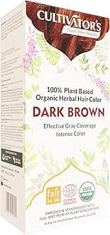 Cultivator's Organic Hair Colour - Organic Herbal Colour for Women and Men - Ammonia Free Hair Coloring Powder - Natural Colour Without Chemical, (Dark Brown) - 100g