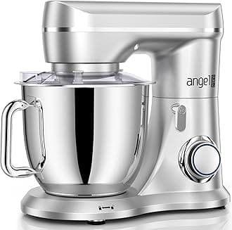 Mini Angel Stand Mixer, 10-Speed 5.5 Quart Electric Kitchen Mixer, Tilt-Head Food Mixer with Dough Hook, Flat Whisk, Steel Bowl