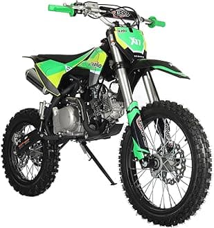 X17 125cc Automatic Transmission Dirt Bike with Electric Start, Big 17"/14" Tires!