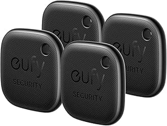 by Anker SmartTrack Link (Black, 4-Pack), Android not Supported, Works with Apple Find My (iOS only), Key Finder, Bluetooth Tracker for Earbuds and Luggage, Phone Finder, Water Resistant