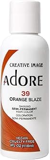 Adore Semi-Permanent Haircolor #039 Orange Blaze 4 Ounce (118ml) (6 Pack)