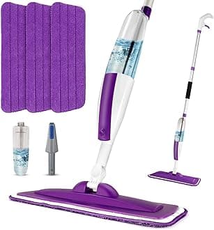 Mops for Floor Cleaning Wet Spray Mop with 14 oz Refillable Bottle and 3 Wash...