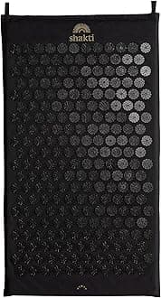 Shakti Premium Acupressure Mat Black Level 2, Sustainable & Durable, Relieves Stress & Tension, Promotes Relaxation & Focus, Ethically Handcrafted Acupuncture Mat in India, Organic Cotton Certified