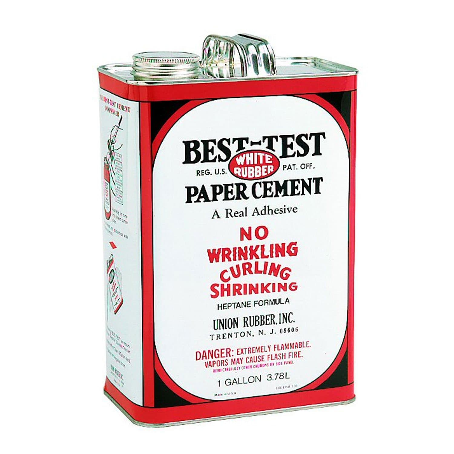 Best-Test White Rubber Paper Cement, 1-Gallon