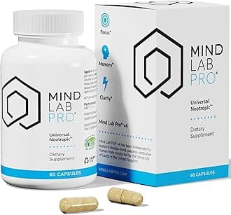 Mind Lab Pro® Universal Nootropic™ Brain Booster Supplement for Focus, Memory, Clarity, Energy - 60 Capsules - Plant-Based, Naturally Sourced Memory Vitamins for Better Brain Health