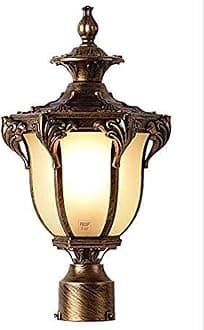 - Prop It Up Traditional Outdoor Gate Lights Cast Aluminium Unbreakable Acrylic Exterior Waterproof for House Pillar Pole Gate lamp Garden Lights (10)