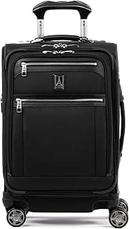 Platinum Elite Softside Expandable Checked Luggage, 8 Wheel Spinner Large Suitcase, TSA Lock, Men and Women