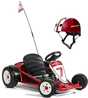 Radio Flyer Kids Go Kart, Ultimate Outdoor Racing Cart for Ages 3 to 8 Years Old, Red