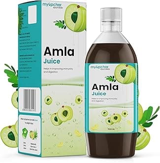 myUpchar Ayurveda Amla Juice - 1L | Pure Juice With Vitamin C | Nourishes Hair & Control Hair Fall | Boosts Digestion