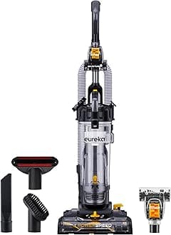 EUREKA PowerSpeed Lightweight Powerful Upright Vacuum Cleaner for Carpet and Hard Floor, Pet Turbo, Black,Yellow