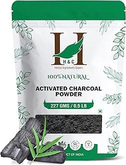 H&C Herbal Ingredients Expert Natural Activated Charcoal Powder- 227 gm | For Removes Dead Skin & Impurities, Detoxifies Skin, Teeth Whitening Suitable For All Skin Type