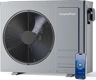 35100 BTU Swimming Pool Heat Pump Above Ground Pool Heater 220V Electric Pool Heater For Inground Pool 10000 Gallon Heating Cooling WiFi Control Schedule