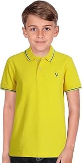 Allen Solly Boy's 100% Cotton Regular Fit Polo Collar Half Seelve T-Shirt