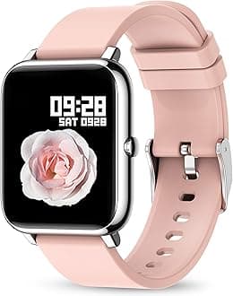 KALINCO Smart Watch, Fitness Tracker with Heart Rate Monitor, Blood Pressure, Blood Oxygen Tracking, 1.4 Inch Touch Screen Smartwatch Fitness Watch for Women Men Compatible with Android iOS