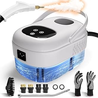 Steam Cleaner, 2500W Pressurized Steamer for Cleaning, Multi-Purpose Steamer for Home, Handheld Steam Cleaner, 15s Fast Heating Car Steamer, Portable Steam Cleaner for Kitchen, Bathroom, Tile (White)