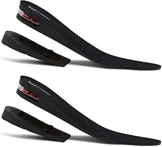 Burlingham's 2-layer Height Increase Insoles 2in Shoe Lift Inserts New Design with Additional Arch Support