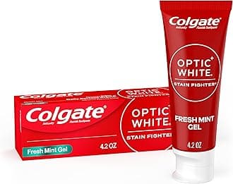 Optic White Stain Fighter Teeth Whitening Toothpaste, Anticavity Fluoride Toothpaste for Whitening Teeth, Helps Remove Daily Surface Stains, Fresh Mint, 4.2 oz