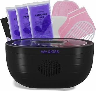 Paraffin Wax Machine for Hands and Feet, Waxkiss Hand Wax Paraffin Machine with 3pcs Paraffin Wax Refills, Safety Material 3000ml Paraffin Bath Kit Moisturizing and Hydration, pwm-bl2