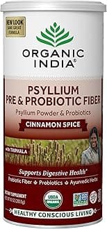 Organic India, Psyllium Pre & Probiotic Fiber, Cinnamon Spice, 10 oz