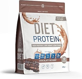 Diet Whey - High Protein Powder Supplement, Low Carb & Sugar, for Weight Management with CLA, L Carnitine, Green Tea (450g - 18 Servings) (Chocolate Dessert)