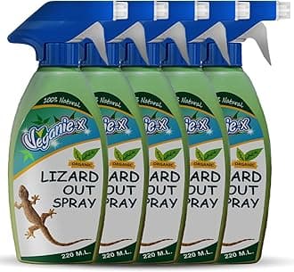 Lizard Out Lizard Repellent Spray 1100ml | 100% Natural, Safe and Effective Lizard Spray| Herbal Lizard Repellent (Pack of 5)