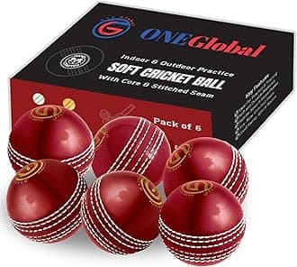 Incrediball Soft Practice Cricket Ball | Outdoor & Indoor Rubber Cricket Ball With Core & Stitched Seam | For Practice, Honing Skills & Family Fun | Senior and Junior Sizes