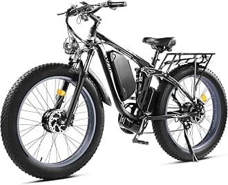 Electric Bike for Adults, 2000W Ebikes 26"x4" Fat Tire Bicycle, Dual Motor 48V/22.4Ah Removable Larger Battery Bikes for Beach Mountain Snow Commute Off-Road Ride with UL Certified