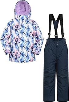 Mountain Warehouse Kids Ski Jacket & Trousers Set - Snowproof Ski Outfit, Front Pockets, Fleece Lined Skiwear, Integrated Snowskirt - Best for Winter Snowboarding