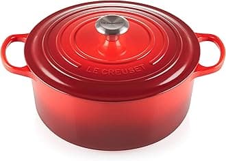 LE CREUSETSignature Cast Iron Round Casserole, 34 cm - Cerise