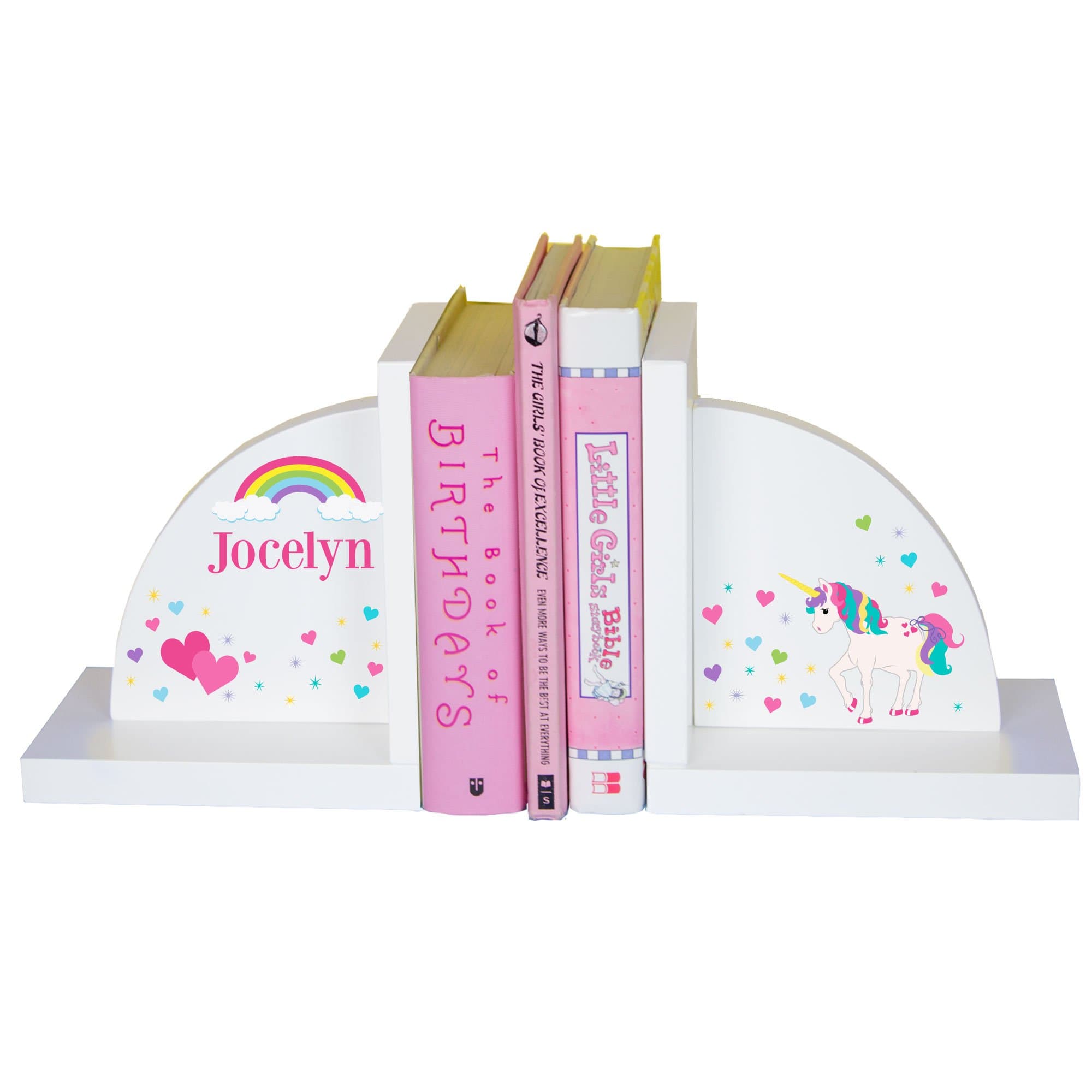 Girls's Personalized Bookends (Unicorn)