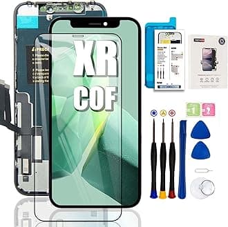 EFAITHFIX for iPhone XR Screen Replacement COF 6.1 Inch LCD Screen Frame Assembly 3D Touch Display Screen Digitizer for A1984/A2105/A2106/A2108 with Repair Tools kit Tempered Glass Waterproof Adhesive