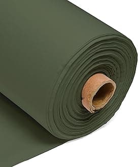 Olive 100% Cotton Plain Fabric – 60 Inch 150cm Wide 150GSM Material - Sewing, Dressmaking, Quilting, Curtain Linings, Pillowcases & Totes by Discount Fabrics LTD - Half Metre
