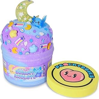 Peachybbies Dreamy Axolotl Cloud Slime - Made in USA Premium, 100% Authentic, 7 oz., Scented for Kids, ASMR, Axolotl Gifts, Slime Charms, Fidget Toys