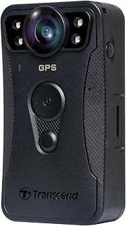 Transcend DPB40 DrivePro Body Camera 128GB, STARVIS 2 Police Body Camera with 1440P QHD/IP68 Waterproof/Electric Image Stabilization/Night Vision/WiFi/Bluetooth/GPS, for Law Enforcement, Delivery