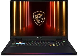 MSI Raider A18 HX 18” 120Hz UHD+ Gaming Laptop: AMD Ryzen 9-9955HX3D, NVIDIA Geforce RTX 5090, 64GB DDR5, 2TB NVMe SSD, Type C, Wi-Fi 7, Win 11 Pro: Black A9WJG-052US