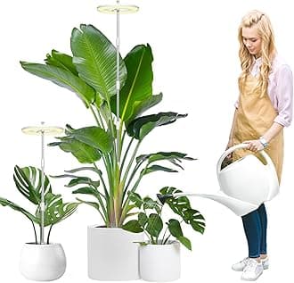Grow Lights for Indoor Plants, 72 LEDs Full Spectrum Led Plant Grow Light, 10 Dimmable Levels Grow Lamp with Auto Timer, 30-162CM Adjustable Plant Light for Small Tall Plants (2 PCS)