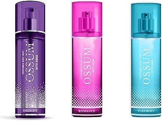 Ossum Perfumed Body Mist Romance, Pleasure, Delight For Unisex, 115ml