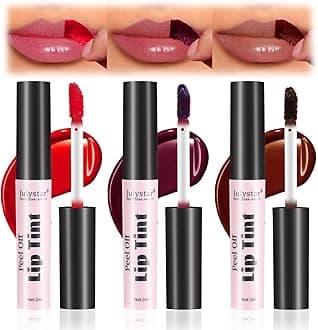 Lip Stain Peel Off, Lip Stain Long Lasting Waterproof Lip Tint Matte Lipstick, Tattoo Colour Nude Lipstick, Lip Stick for Women Girls (3PC, One Size)