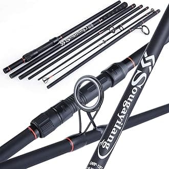 Sougayilang Carp Fishing Rod Carbon Fiber Spinning Fishing Rod,with Super Smooth Guide Ring,(3M/3.6M) 6/7 Section Portable Travel Fishing Pole for Saltwater or Freshwater Carp Rod