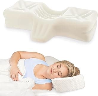 Therapeutica Lite Cervical Orthopedic Foam Sleeping Pillow; Can Help Relieve Neck, Shoulder, and Back Tension; Helps Spinal Alignment; Back and Side Sleeping, Medium Firm - Average