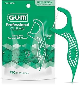 Sunstar GUM Deep Clean Flossers, Fresh Mint Flavor, 150 count, (Pack of 4) by GUM