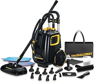 MC1385 Deluxe Canister Steam Cleaner, 2-Hour Runtime, Chemical-Free, 23 Accessories: Mop Head, Brushes & More - Built for Home, Tile, Carpet, Furniture, & Personal Car Detailing