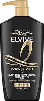 L'Oreal Paris Elvive Total Repair 5 Repairing Shampoo for Damaged Hair Shampoo with Protein and Ceramide for Strong Silky Shiny Healthy Renewed Hair 28 Fl Oz